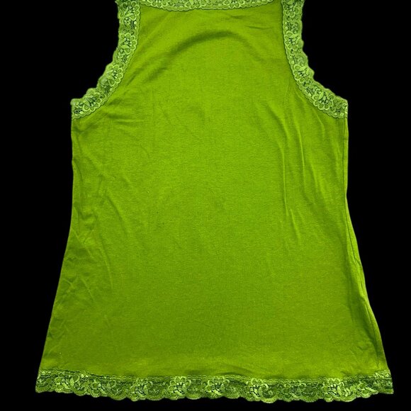 Necessitees Green Lace Tank Top - Picture 2 of 6